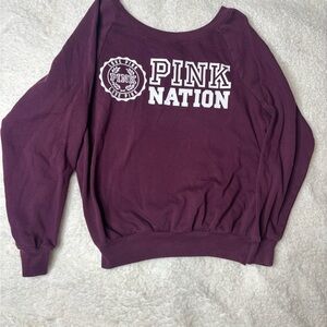 PINK Victoria's Secret Maroon Crewneck Sweatshirt